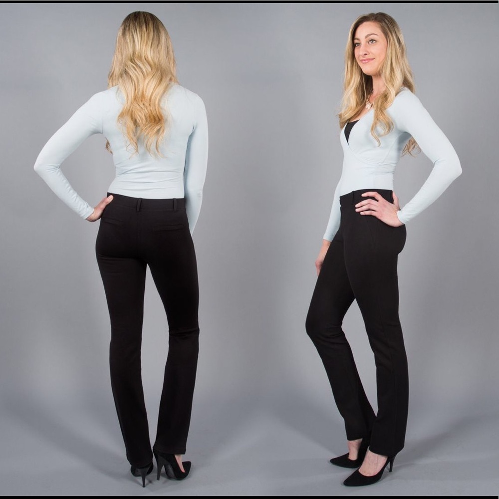 With tags: Black Betabrand Dress Yoga Pant